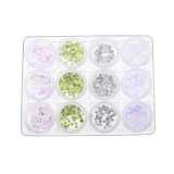 Set 12 decoratiuni paiete pentru unghii
