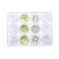 Set 12 decoratiuni paiete pentru unghii