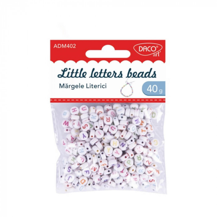 Margele Literici Daco, 6 mm, 40 g, Plastic