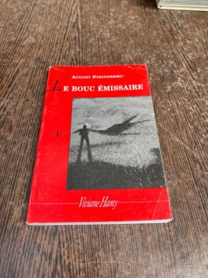 August Strindberg Le Bouc Emissaire (cu dedicatia traducatoarei) foto
