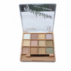 Paleta farduri de ochi, Gulflower, Eyeshadow Matte Shimmer, 12 culori, 03