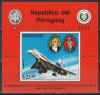 Paraguay 1972 - Contribuția Franței la aviația civilă și cercetarea spațială, Colita F. RARA (Vezi numerotarea !!!), MNH, Nestampilat