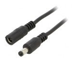 Cablu Alimentare DC 5,5/2,1 mm 2x0,5mm Negru