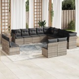 Gossi set canapele de gradina cu perne, 12piese gri deschis poliratan