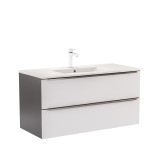 Dulap inferior Vario Trim 100 cu lavoar antracit-alb