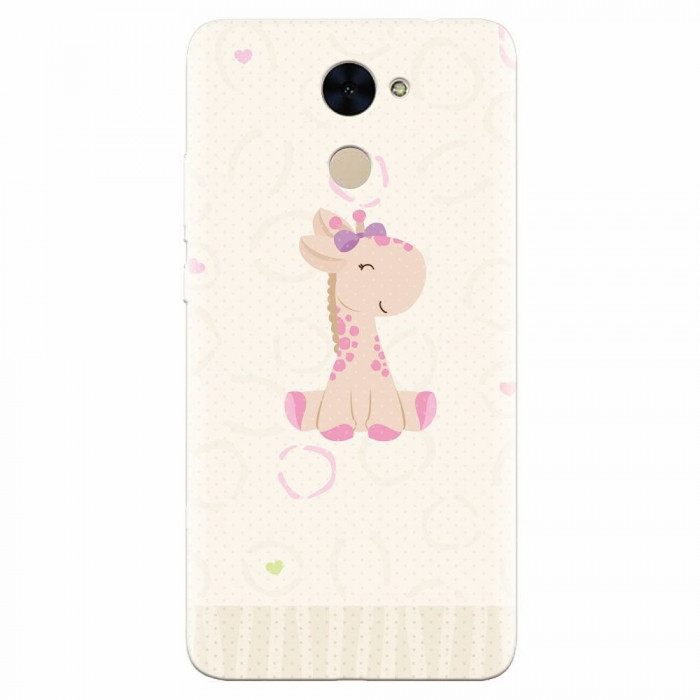 Husa silicon pentru Huawei Y7 Prime 2017, Giraffe Cute