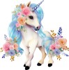 Sticker decorativ, Unicorn, Albastru, 60 cm, 1287STK-4