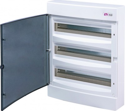 Tablou electric pe tencuiala (aparent) 3x18 MODULE, usa transparenta eti foto