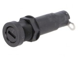 Clemă Siguranțe Cilindrice 6,3x32mm 10A Panou Neagră