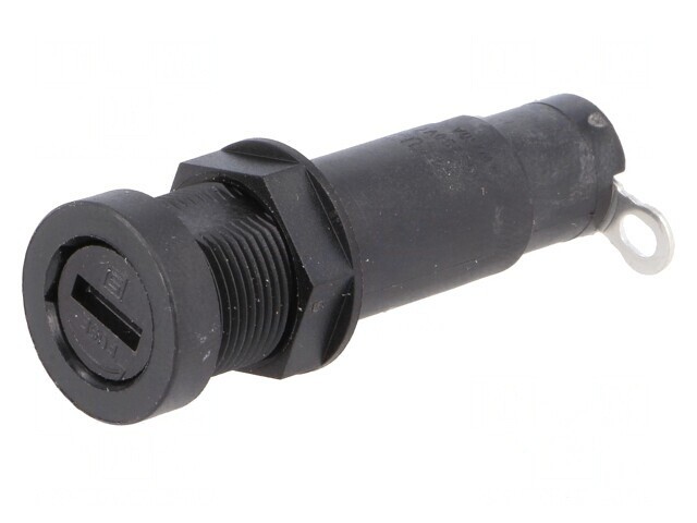 Clemă Siguranțe Cilindrice 6,3x32mm 10A Panou Neagră