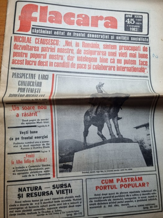 flacara 11 noiembrie 1983-art. cheia,demonstratie aviatica craiova,ion jalea