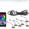 Set 6 lampi cu LED RGB 12V control prin aplicatie telefon. Diverse jocuri de lumini sau lumina continua