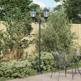 St&acirc;lp de lumină pentru grădină vidaXL cu 2 lămpi E27 Verde 220 cm Aluminiu