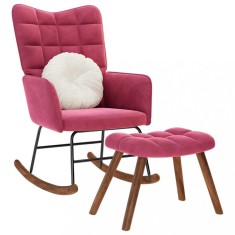Scaun balansoar cu scaun Wine Red Velvet GartenMobel Dekor foto
