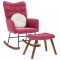 Scaun balansoar cu scaun Wine Red Velvet GartenMobel Dekor