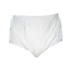 Chilot incontinenta nivel 4/5, Suprima, Unisex, PVC/Poliester, Alb, Mar 50, cu capse laterale