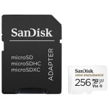 SanDisk - Memory Card High Endurance (SDSQQNR-256G-GN6IA) - with Adapter, MicroSDXC, 256GB, Class 10, Read 100MB/s - White
