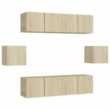 Cumpara ieftin Set de dulapuri TV, 6 piese, stejar sonoma, PAL