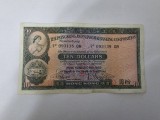 Hong Kong 10 Dollars 1959 Rara