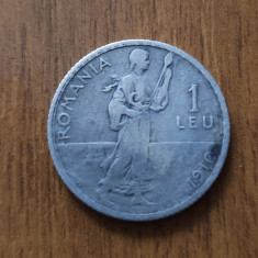 1 leu 1910, Carol I, România, argint
