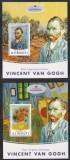 Djibouti 2016 - Picturi - Vincent van Gogh, 4 Colite SOUVENIR, SET COMPLET, 4 POZE, MNH