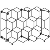 HOMCOM Suport pentru sticle Design geometric &icirc;n fagure, Negru | Aosom Romania