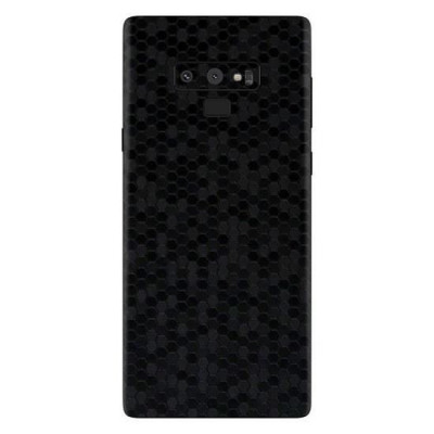 Set Folii Skin Acoperire 360 Compatibile cu Samsung Galaxy Note 9 - ApcGsm Wraps HoneyComb Black foto