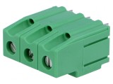 Regletă de Conexiuni PCB 90&deg; 3 Piste 10,16mm