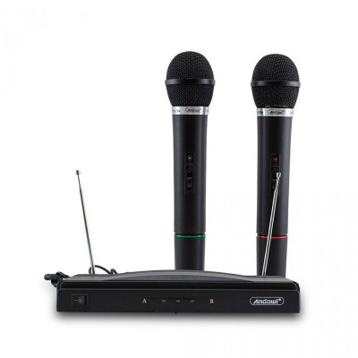 Set 2 microfoane wireless karaoke, MIC590 foto