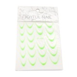 Set de 4 unități: Autocolante cu design slider French ombre ST-2306 verde aprins