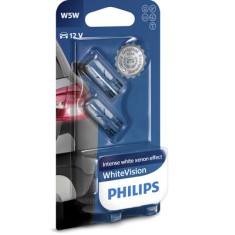 SET 2 BECURI FARA SOCLU W5W 12V WHITE VISION PHILIPS