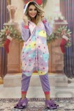 PJM133-1189 Pijama pufoasa intreaga cu model Star Panda, L, M, S/M, XL