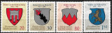 B0956 - Lichtenstein 1964 - Heraldica 4v. neuzat,perfecta stare, Nestampilat