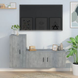 VidaXL Set dulap TV, 2 piese, gri beton, lemn prelucrat