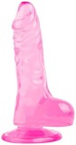 Mini Dildo Realistic cu scrot Crystal Jellies VSCNOVELTY, roz, 13,5 cm