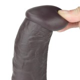 Vibrator Realistic Mare 10&#039; Dual Layered Silicone Rotator Brown, 25,3 x 4,5 cm, Orion