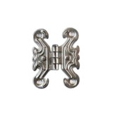 Cumpara ieftin Balama pentru cutie din lemn, crom, 35 x 45 mm, 50 buc / set