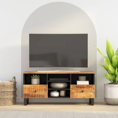 vidaXL Comodă TV, 100x33x46 cm, lemn masiv de mango și lemn compozit 351978