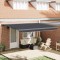Copertină retractabilă, antracit, 4x3 m, textil și aluminiu