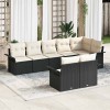 VidaXL Set de canapele pentru grădină cu pernă 8 pcs Negru Rattan poli 3354076
