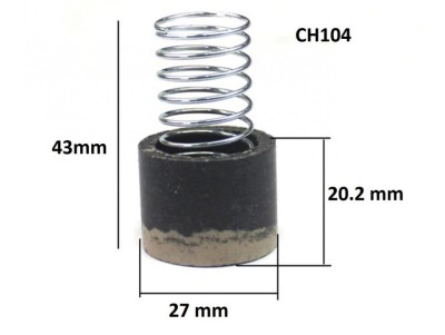 Supapa de schimb cu arc pentru supapa de sens la cap compresor CH104 Mod.27 27x21.5mm M foto