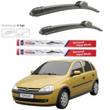 Cumpara ieftin Stergatoare Parbriz TeamCar Flat Set Fata 500mm 450mm Compatibile Opel Corsa C 5 Usi (2000-2009)