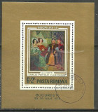 ROMANIA 1973 - PICTURA CARTURARI PASOPTISTI, colita stampilata, AC8