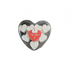 Set 8 lumanari albe, Heart Tea Light