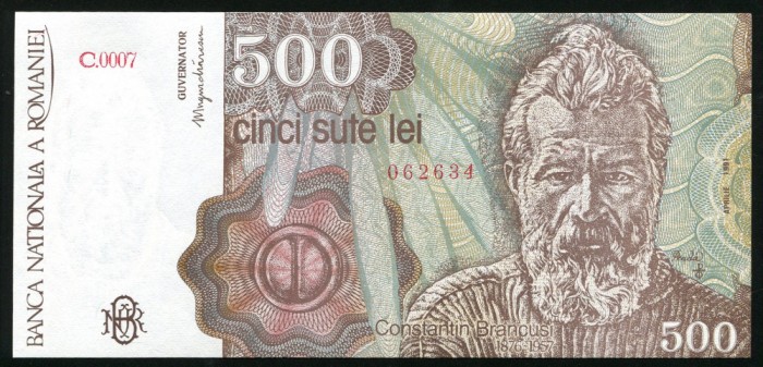 500 LEI 1991 aprilie UNC necirculata