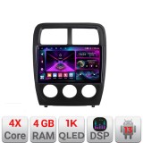 Navigatie Dodge Caliber 2010-2012 A-CALIBER 4+64 InCell Display 1K Android Waze USB Navigatie Internet Youtube Radio