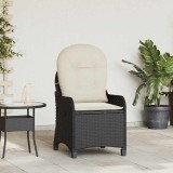 Cumpara ieftin Scaun relaxant cu perne, rattan poliester negru