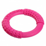 Jucărie pentru c&acirc;ini Kiwi Walker RING MAXI roz 18 cm