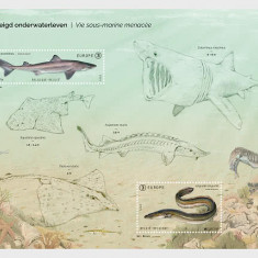 BELGIA 2024 EUROPA CEPT - Fauna si Flora subacvatica - Bloc cu 2 timbre MNH**