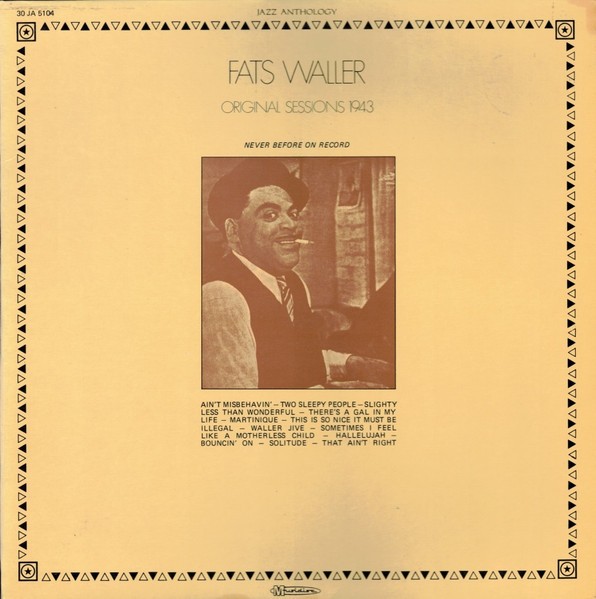 Vinil LP Fats Waller &ndash; Original Sessions 1943 (EX)